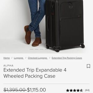 Alpha Industries Black Expandable Travel Case